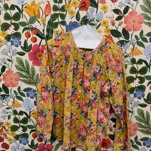 Floral Yellow Blouse